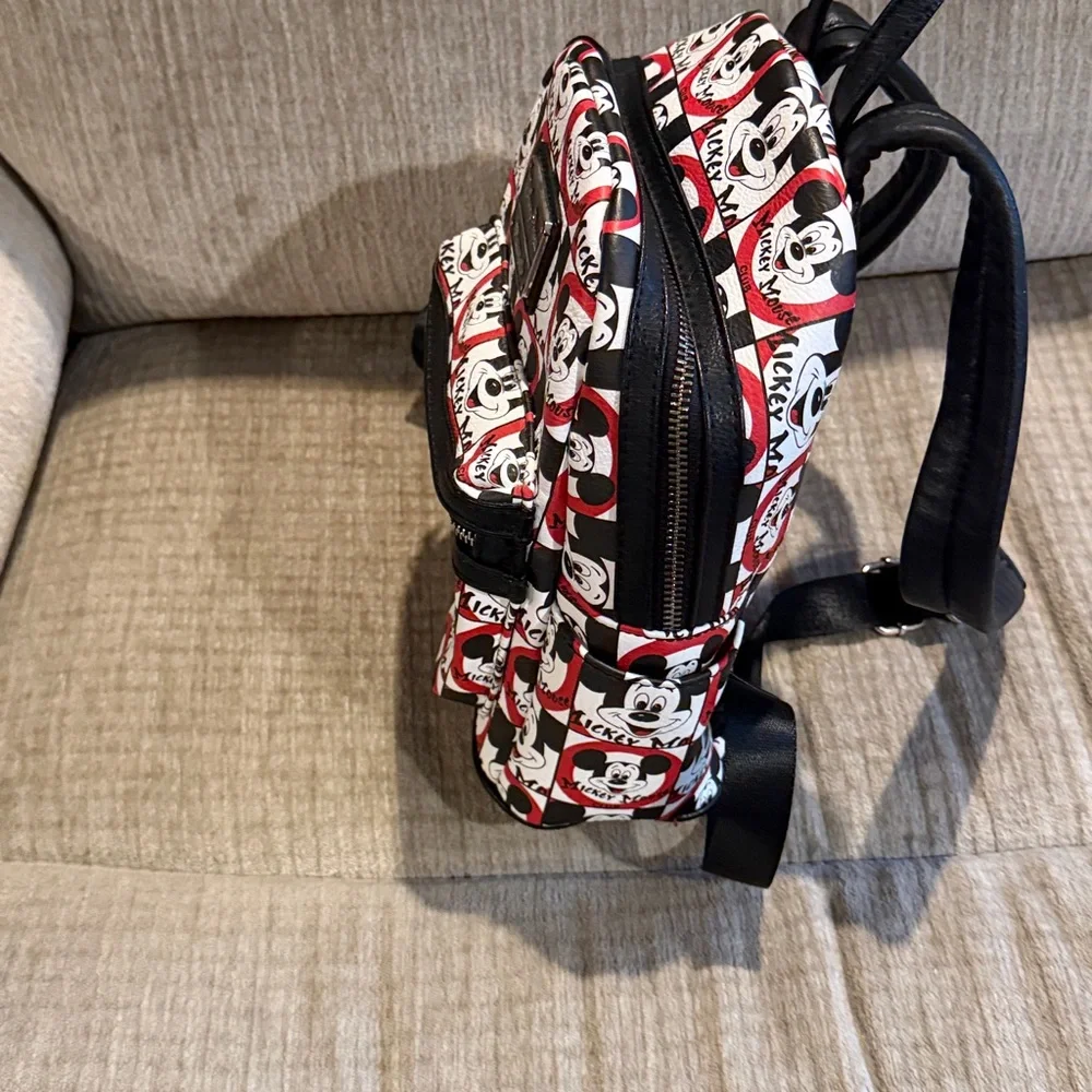 Disney The original Mickey Mouse Club loungefly Black &Red Mickey backpack